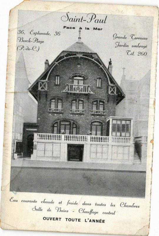 Carte postale ancienne Berck-Plage - Face a la mer à Berck