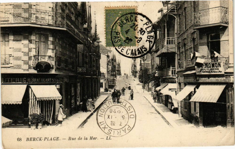 Carte postale ancienne Berck-Plage - Rue de la mer à Berck