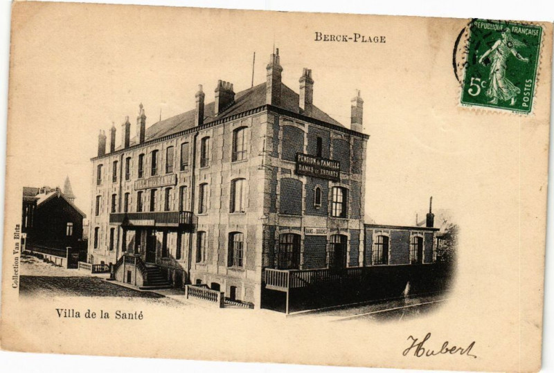 Carte postale ancienne Berck-Plage - Villa de la sante à Berck