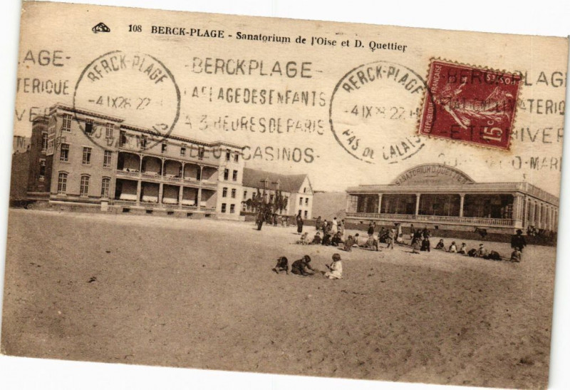 Carte postale ancienne Berck-Plage - Sanatorium de l'oise et à Berck