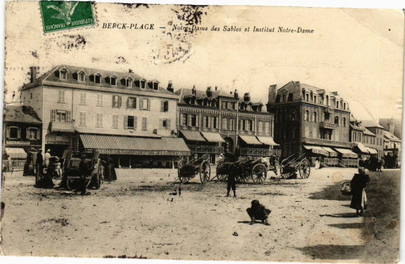 Carte postale ancienne Berck-Plage - Notre dame des sables à Berck