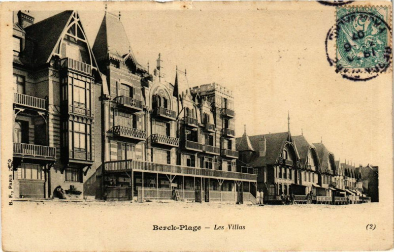 Carte postale ancienne Berck-Plage - les villas à Berck
