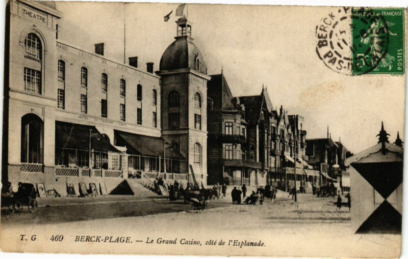 Carte postale ancienne Berck-Plage - Le grand casino à Berck