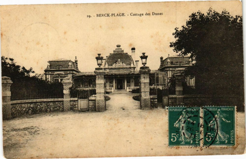 Carte postale ancienne Berck-Plage - Cottage des dunes à Berck
