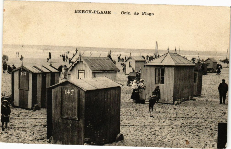 Carte postale ancienne Berck-Plage - Coin de plage à Berck