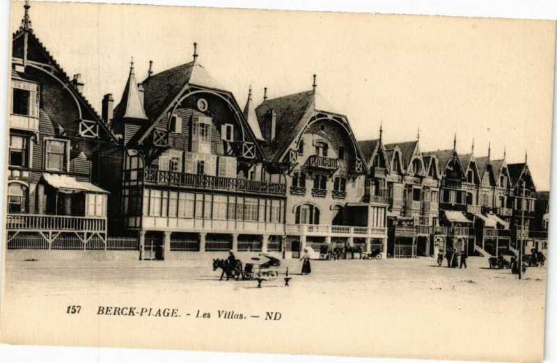 Carte postale ancienne Berck-Plage - Les villas à Berck