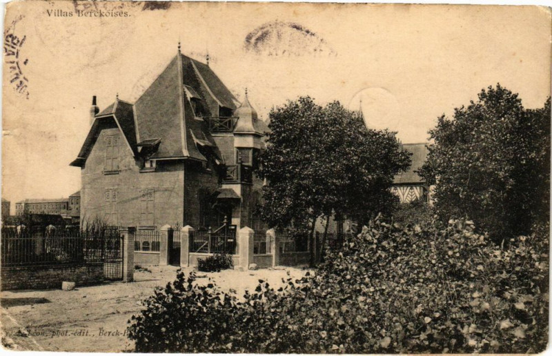 Carte postale ancienne Villas Berck oises à Berck