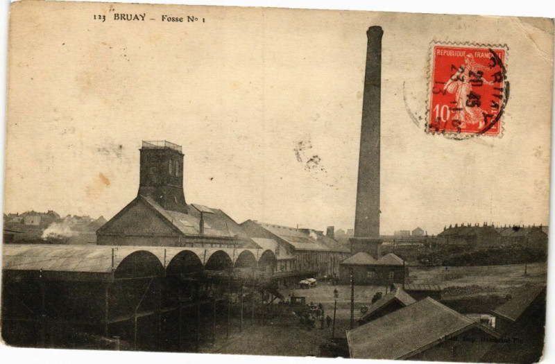 Carte postale ancienne Bruay - Fosse