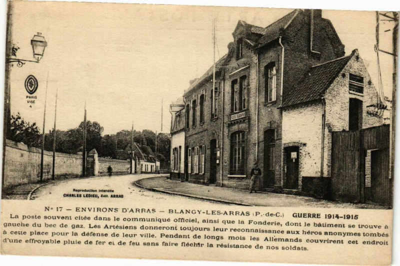 Carte postale ancienne Blangy-les-Arras - Environs d'Arras à Arras