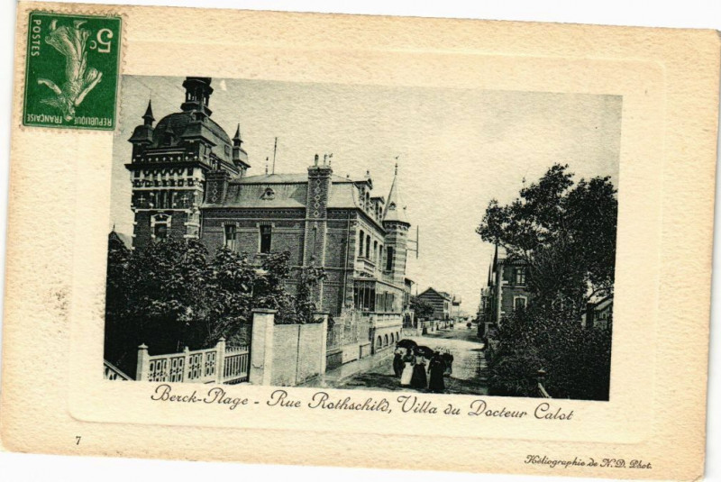 Carte postale ancienne Berck-Plage - Rue rothschilo à Berck