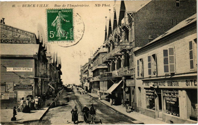 Carte postale ancienne Berck-Plage - Rue de l'Imperatrice à Berck