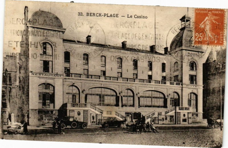 Carte postale ancienne Berck-Plage - Le casino à Berck