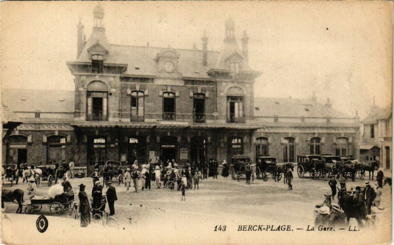 Carte postale ancienne Berck-Plage - La gare à Berck