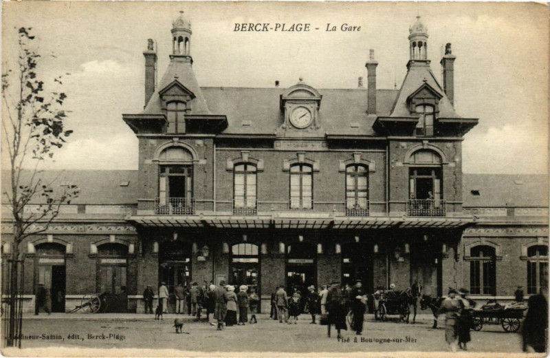 Carte postale ancienne Berck-Plage - La gare à Berck