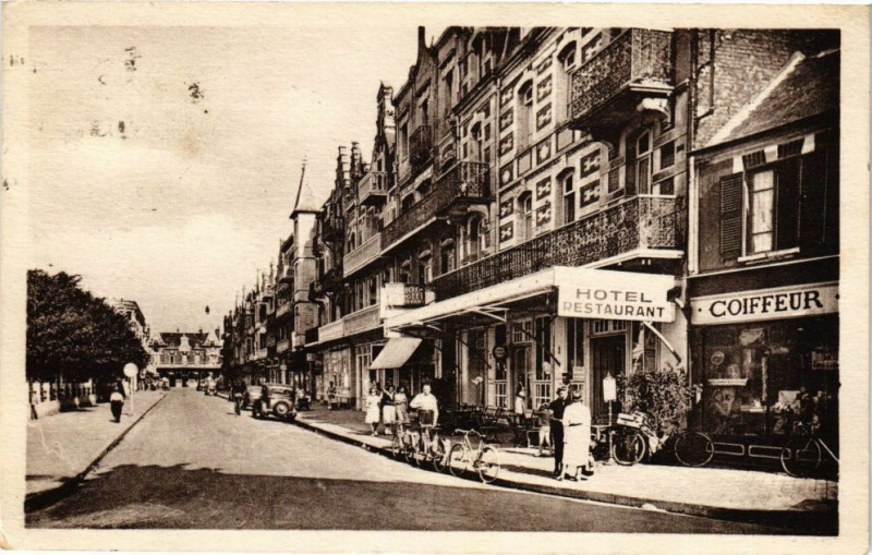 Carte postale ancienne Berck-Plage - Avenue de la gare à Berck