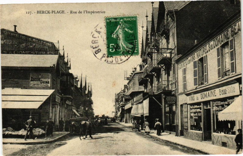 Carte postale ancienne Berck-Plage - Rue de l'imperartrice à Berck