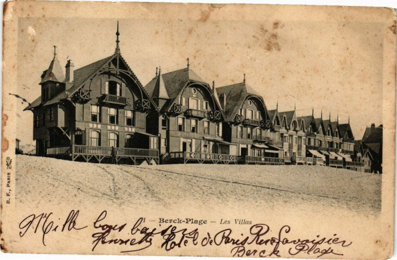 Carte postale ancienne Berck-Plage - Les villas à Berck