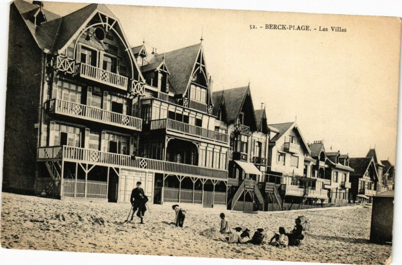Carte postale ancienne Berck-Plage - Les villas à Berck