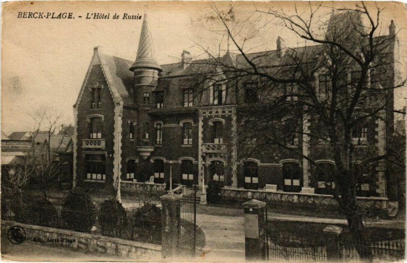 Carte postale ancienne Berck-Plage - L'hotel de russie à Berck