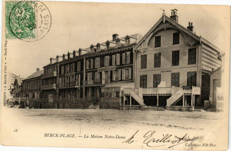 Carte postale ancienne Berck-Plage - La maison notre dame à Berck