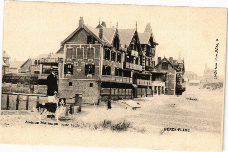 Carte postale ancienne Berck-Plage - Avenue marianne à Berck