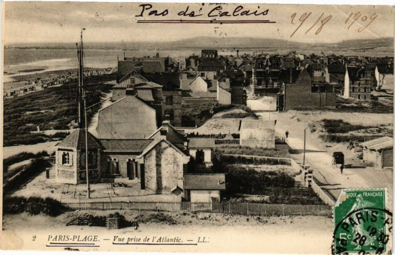 Carte postale ancienne Paris-Plage - Vue prise de l'Atlantic