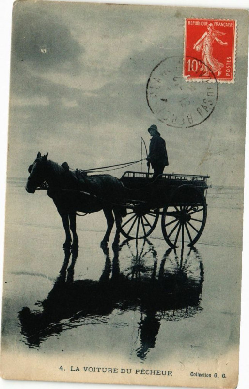 Carte postale ancienne La Voiture du Pécheur