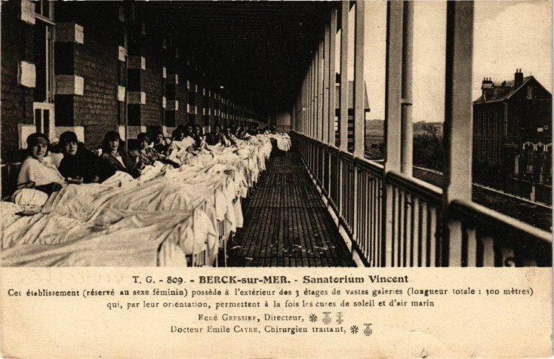 Carte postale ancienne Berck-sur-Mer - Sanatorium Vincent à Berck