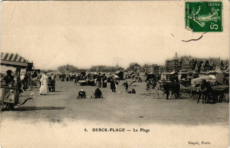 Carte postale ancienne Berck-Plage - La Plage à Berck