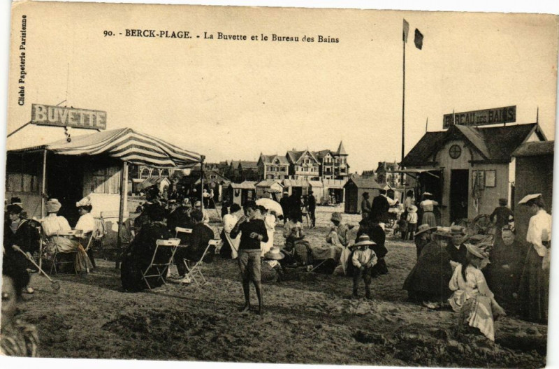 Carte postale ancienne Berck-Plage - La Bureau des Bains à Berck