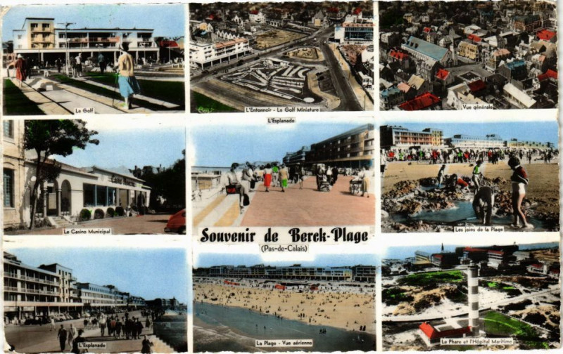 Carte postale ancienne Souvenir de Berck-Plage à Berck