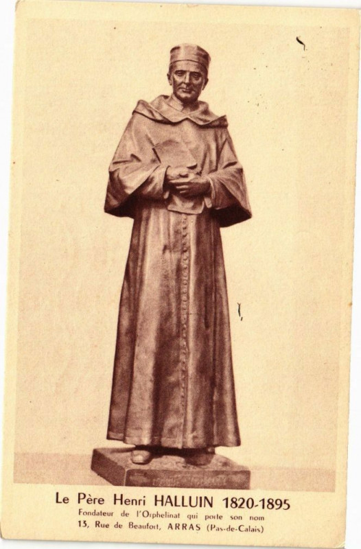 Carte postale ancienne Le pere henri halluin 1820 - 1895