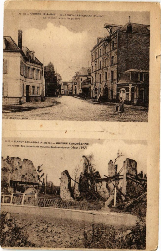 Carte postale ancienne Guerre 1914 - 1915 - Blangy-les-Arras à Arras