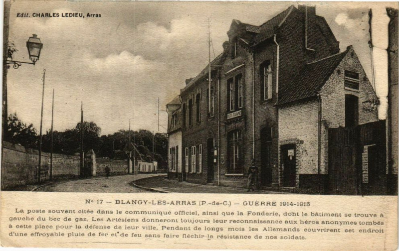 Carte postale ancienne Blangy-les-Arras - Guerre à Arras