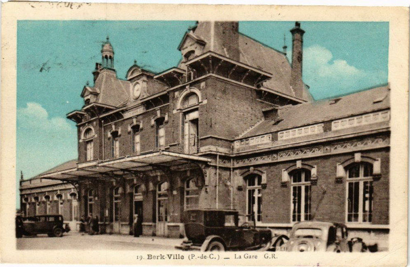 Carte postale ancienne Berck ville - La gare à Berck