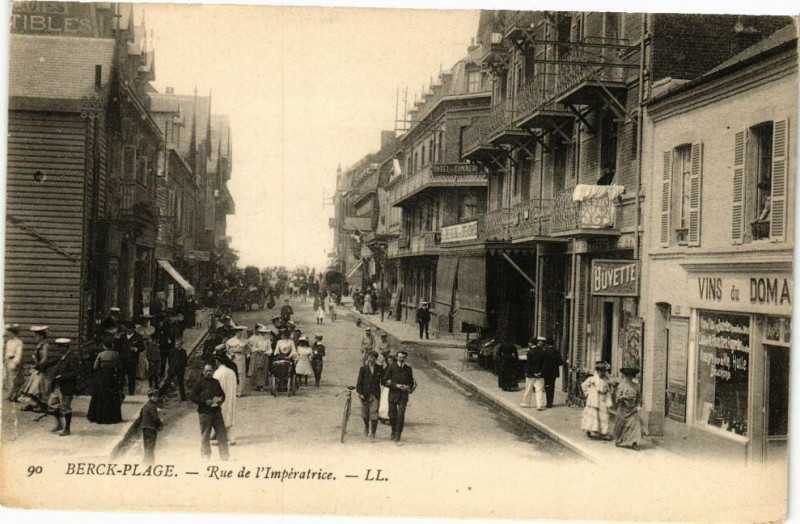 Carte postale ancienne Berck-Plage - Rue de l'Impératrice à Berck