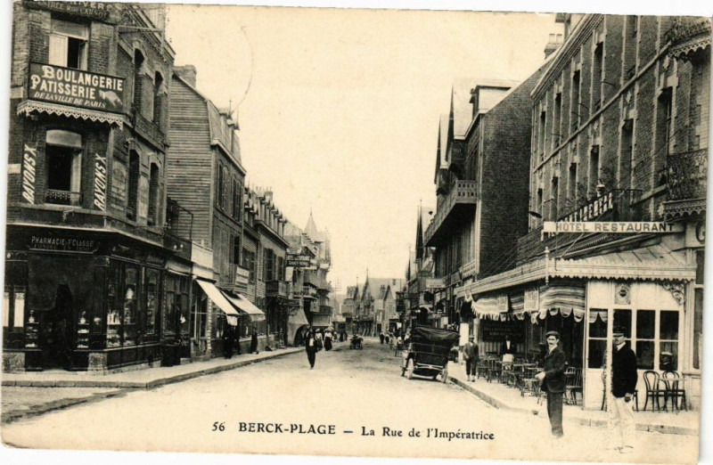 Carte postale ancienne Berck-Plage - La Rue de l'Impératrice à Berck
