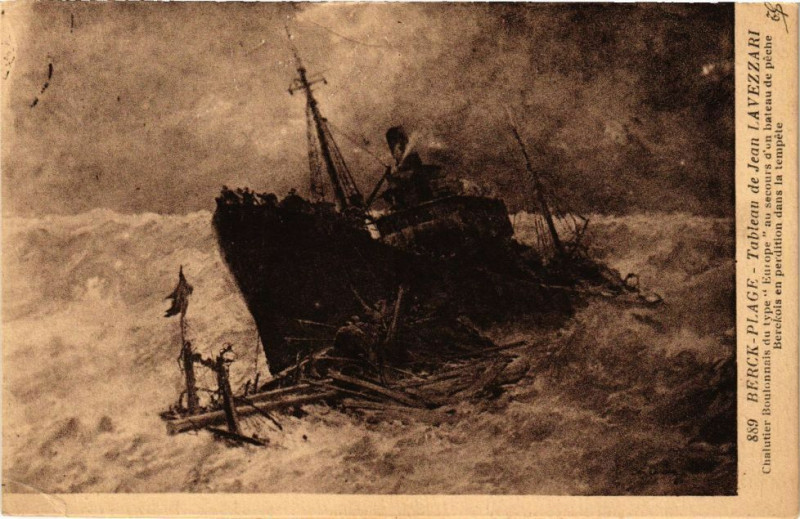 Carte postale ancienne Berck-Plage - Tableau de jean à Berck