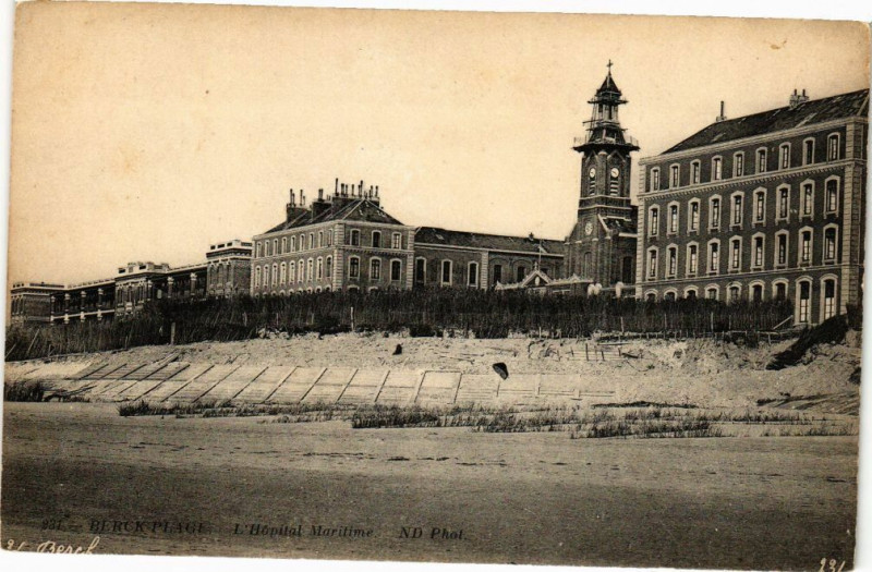 Carte postale ancienne Berck-Plage - l'hopital maritime à Berck