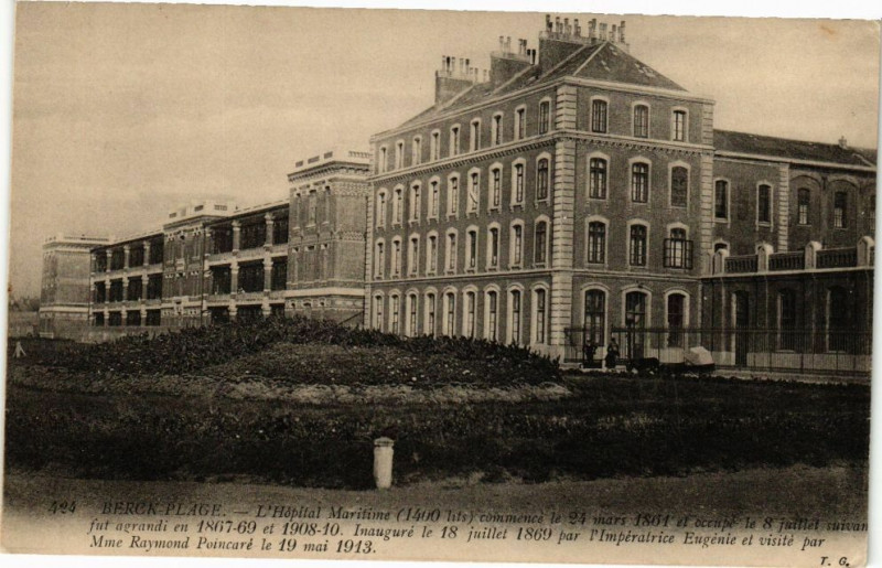 Carte postale ancienne Berck-Plage - l'hopital maritime à Berck