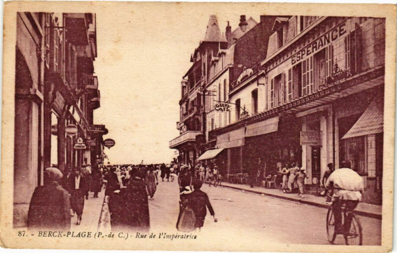 Carte postale ancienne Berck-Plage - Rue de l'imperalrice à Berck
