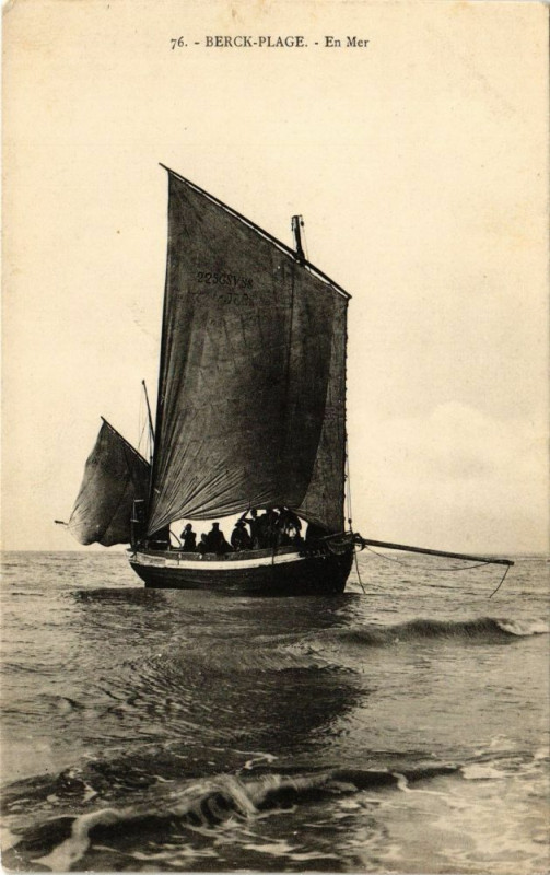Carte postale ancienne Berck-Plage - Ea mer à Berck