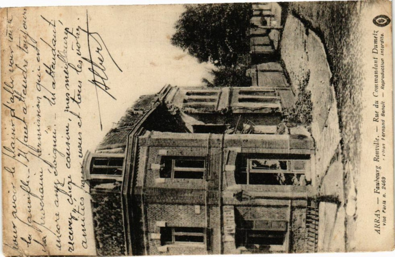 Carte postale ancienne Arras - Faubourg ronville - Rue du à Arras