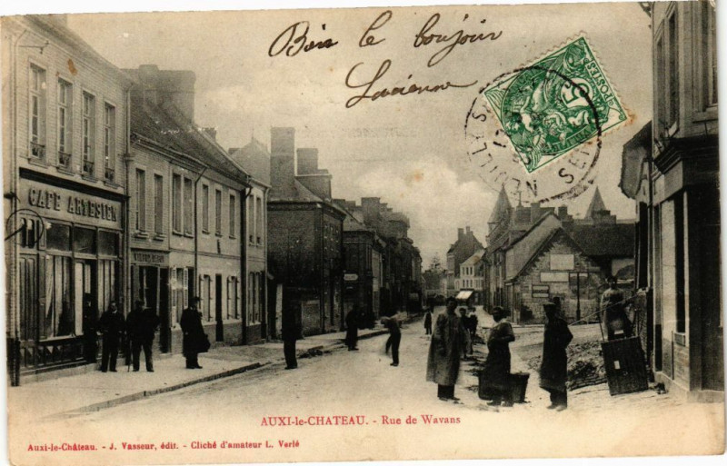 Carte postale ancienne Auxi-le-Chateau - Rue de Wavans à Auxi-le-Château