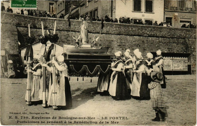 Carte postale ancienne Le Portel - Environs de Boulogne-sur-Mer au Portel