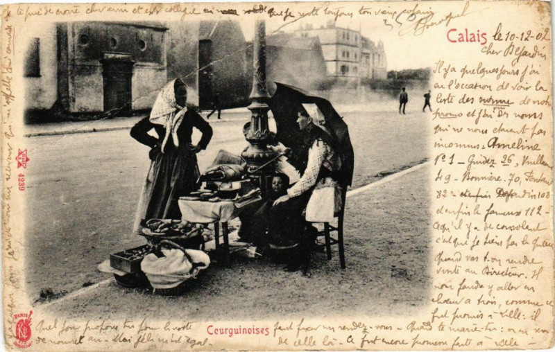 Carte postale ancienne Calais - Courguinoises à Calais