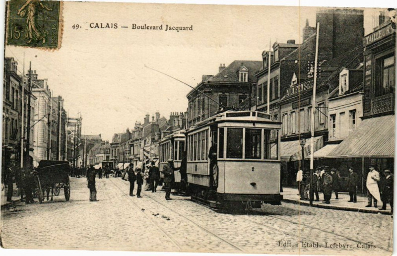 Carte postale ancienne Calais - Boulevard jacquard à Calais