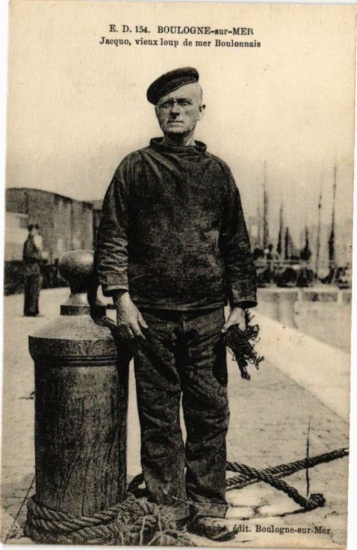 Carte postale ancienne Boulogne-sur-Mer - Jacquo vieux loup de mer à Boulogne-sur-Mer