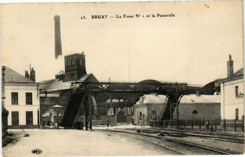 Carte postale ancienne Bruay - La fosse