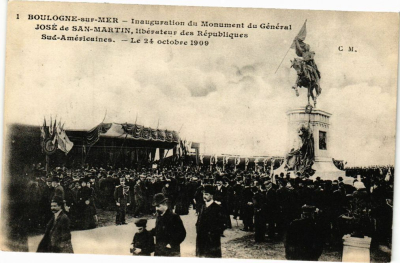 Carte postale ancienne Boulogne-sur-Mer - Inaugration du monument de general à Boulogne-sur-Mer